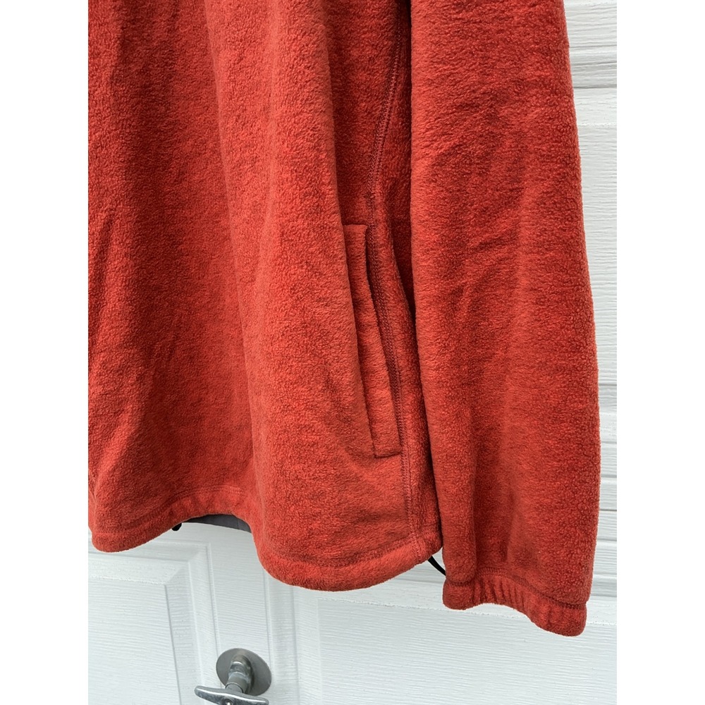 Croft & Barrow Fleece Pullover Mens XXL Orange Excellent Quarter Zip Mock Neck - Picture 4 of 4
